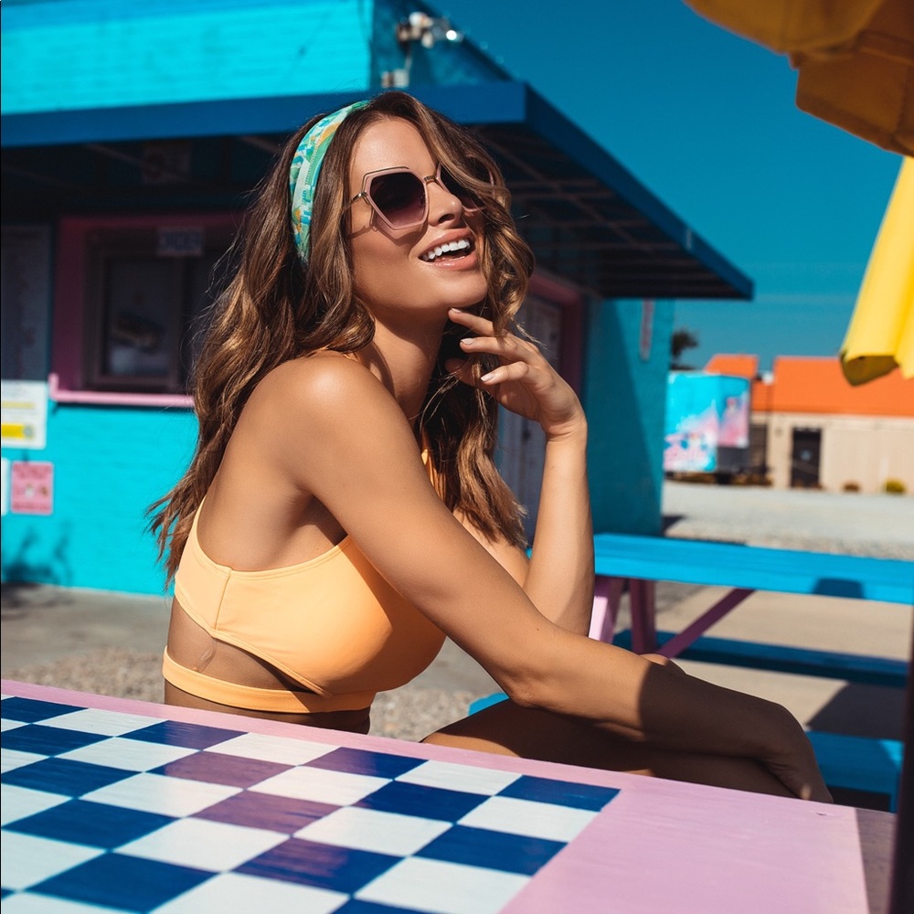 Orange forever 21 swim suit